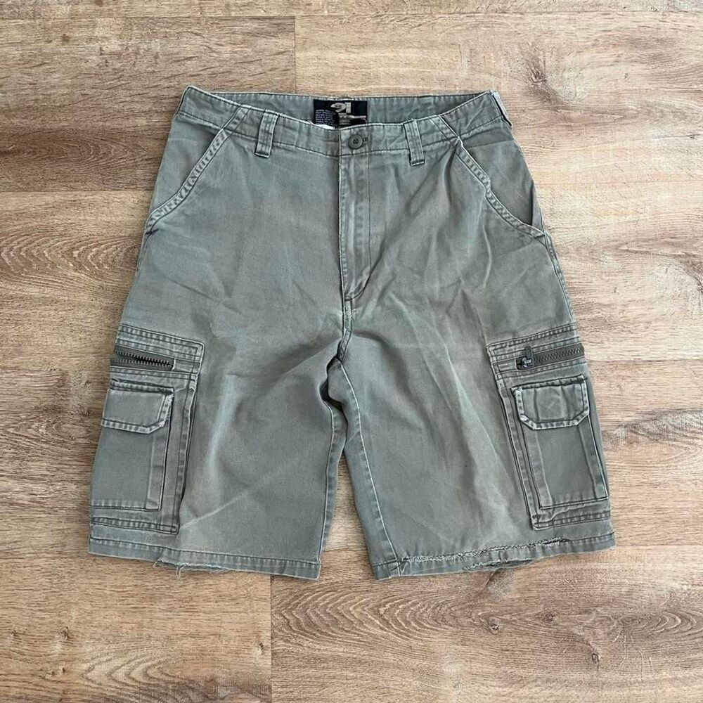 Rue-21 Men's Grey and Khaki Shorts
